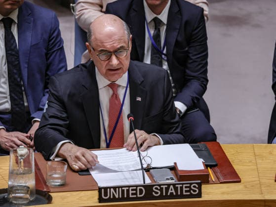 July 27, 2026, New York, New York, United States: DAN NEGREA, United States Representative on the United Nations Economic and Social Council and Alternate Representative to the United Nations General Assembly, speaks during a United Nations Security Council meeting on Russian attacks on civilian cargo vessels and port infrastructure in UkraineÃ¢â‚¬â ¢s Black Sea maritime corridor. Negrea condemned the attacks on commercial shipping and port infrastructure, called for the protection of freedom of navigation, and stressed the importance of maintaining secure maritime trade and global food supplies. New York United States  - ZUMAo116 20260727_znp_o116_005 Copyright: xBiancaxOterox
