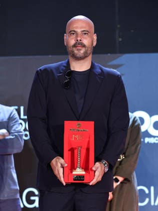 IPA87054139 - Soverato (CZ), 23rd edition of the Magna Graecia Film Festival - Third night. Pictured: Marco D Amore receives the Colonna d Oro Award  Copyright: xMarcoxProvvisionatox xMarcoxProvvisionatox 87054139