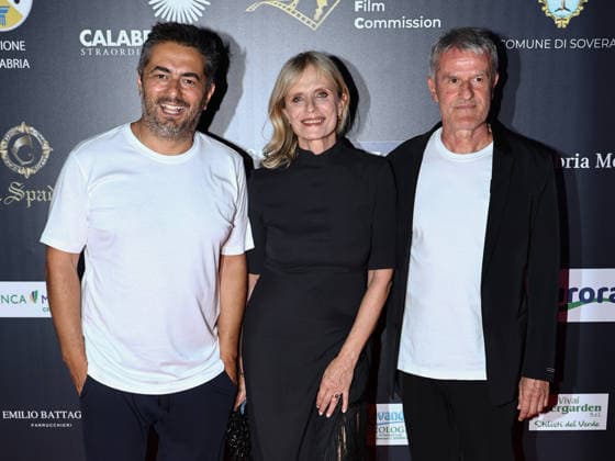 IPA87054081 - Soverato (CZ), 23rd edition of the Magna Graecia Film Festival - Third night. Pictured: Gianvito Casadonte, Isabella Ferrari, Renato De Maria  Copyright: xMarcoxProvvisionatox xMarcoxProvvisionatox 87054081