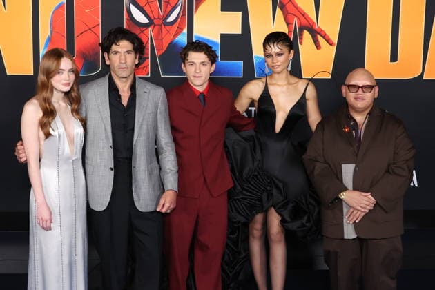 Premiere Of Spider-Man: Brand New Day HOLLYWOOD, CALIFORNIA - JULY 27: Sadie Sink, Jon Bernthal, Tom Holland, Zendaya and Jacob Batalond at the Los Angeles Premiere Of Spider-Man: Brand New Day at Dolby Theatre on July 27, 2026 in Hollywood, California. Credit: AdMedia EDITORIAL USE ONLY  Copyright: xx AdMediax admphotosthree007755