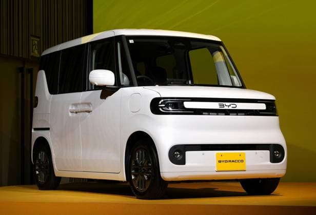 BYD s electric minivehicle for Japan market BYD Co. s RACCO electric minivehicle, developed specifically for the Japanese market, is pictured in Tokyo on July 28, 2026, its launch day.  A14AA0005624269P