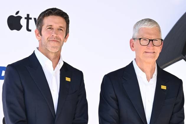 John Ternus, Tim Cook at arrivals for TED LASSO Season 4 Premiere, Academy Museum of Motion Pictures, Los Angeles, CA, July 27, 2026. Photo By: Michael Mattes Everett Collection TED LASSO Season 4 Premiere PUBLICATIONXNOTxINxCANxCHNxFRAxITAxJPNxNORxPOLxRUSxESPxUKxUSA