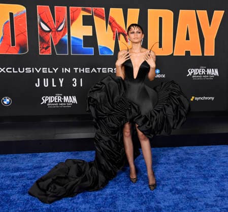 Cast member Zendaya attends the premiere of Columbia Pictures sci-fi fantasy motion picture Spider-Man: Brand New Day at the Dolby Theatre in the Hollywood section of Los Angeles on Monday, July 27, 2026. Storyline: A forgotten Peter Parker lives alone as a full-time Spider-Man until mounting pressure triggers a dangerous change and a powerful new enemy emerges.  LAP20260727806 JIMxRUYMEN