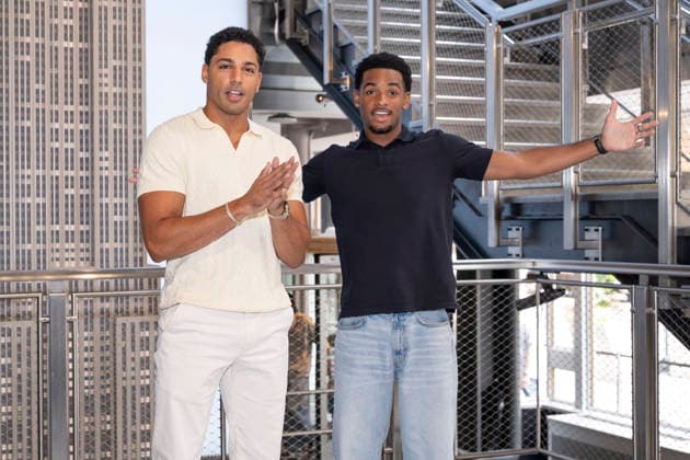 July 27, 2026, New York, New York, USA: MICHAEL EVANS BEHLING and NATHANIEL LOGAN MCINTYRE visit the Empire State Building in New York to celebrate the eighth and final season of All American on the CW. 28 July 2026 New York USA  - ZUMAa265 20260727_zep_a265_021 Copyright: xEricxAcquayex
