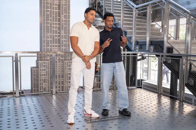 July 27, 2026, New York, New York, USA: MICHAEL EVANS BEHLING and NATHANIEL LOGAN MCINTYRE visit the Empire State Building in New York to celebrate the eighth and final season of All American on the CW. 28 July 2026 New York USA  - ZUMAa265 20260727_zep_a265_026 Copyright: xEricxAcquayex