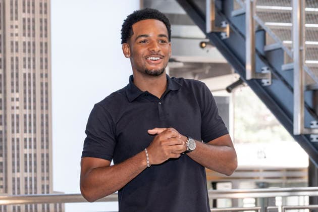 July 27, 2026, New York, New York, USA: NATHANIEL LOGAN MCINTYRE visits the Empire State Building in New York to celebrate the eighth and final season of All American on the CW. 28 July 2026 New York USA  - ZUMAa265 20260727_zep_a265_032 Copyright: xEricxAcquayex