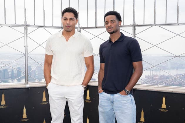July 27, 2026, New York, New York, USA: MICHAEL EVANS BEHLING and NATHANIEL LOGAN MCINTYRE visit the Empire State Building in New York to celebrate the eighth and final season of All American on the CW. 28 July 2026 New York USA  - ZUMAa265 20260727_zep_a265_050 Copyright: xEricxAcquayex