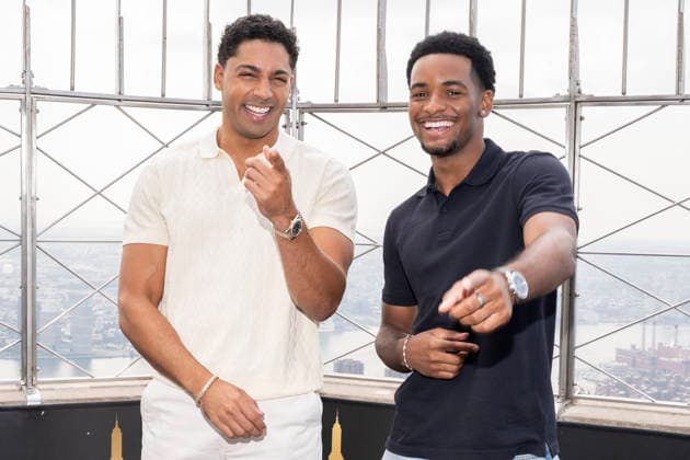 July 27, 2026, New York, New York, USA: MICHAEL EVANS BEHLING and NATHANIEL LOGAN MCINTYRE visit the Empire State Building in New York to celebrate the eighth and final season of All American on the CW. 28 July 2026 New York USA  - ZUMAa265 20260727_zep_a265_055 Copyright: xEricxAcquayex
