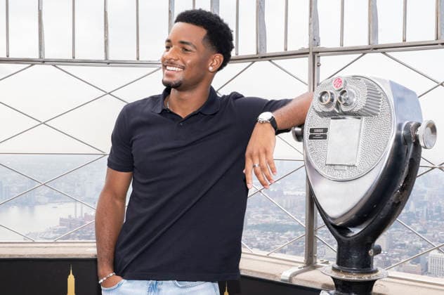 July 27, 2026, New York, New York, USA: NATHANIEL LOGAN MCINTYRE visits the Empire State Building in New York to celebrate the eighth and final season of All American on the CW. 28 July 2026 New York USA  - ZUMAa265 20260727_zep_a265_063 Copyright: xEricxAcquayex