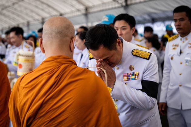Thailand marks King Maha Vajiralongkorn s 74th birthday with ceremony in Bangkok BANGKOK, THAILAND - JULY 28: Thailand s Prime Minister Anutin Charnvirakul makes merit during a ceremony marking the 74th birthday of Thailand s King Maha Vajiralongkorn (Rama X) at Sanam Luang in Bangkok, Thailand, on July 28, 2026. Matt Hunt Anadolu Bangkok Thailand. Editorial use only. Please get in touch for any other usage.  Copyright: x2026xAnadoluxMattxHuntx
