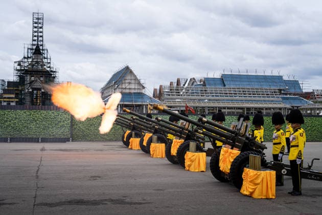 Thai King Maha Vajiralongkorn s 74th birthday BANGKOK, THAILAND - JULY 28: Members of the King s Guard Ceremonial Artillery Unit fire cannons during a ceremony honoring Thailand King Maha Vajiralongkorn (Rama X) for his 74th birthday at Sanam Luang in Bangkok, Thailand on July 28, 2026. Matt Hunt Anadolu Bangkok Thailand. Editorial use only. Please get in touch for any other usage.  Copyright: x2026xAnadoluxMattxHuntx