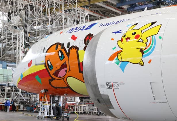 July 28, 2026, Tokyo, Japan - Japan s largest air carrier All Nippon Airways (ANA) displays the special designed aircraft with Pokemon characters Red Pokemon Jet to mark the 30th annivrersary of the partnership of ANA and Pokemon at the ANA hangar near the Haneda airport in Tokyo on Tuesday, July 28, 2026. ANA will start domestic flight services of Red Pokemon Jet from July 29. (photo by Yoshio Tsunoda AFLO)  aflo_339375444