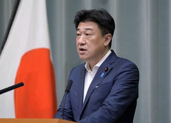 Strong quake jolts southwestern Japan Japanese Chief Cabinet Secretary Minoru Kihara holds a press conference in Tokyo on July 28, 2026, after an earthquake with a preliminary magnitude of 7.1 shook Kumamoto Prefecture, southwestern Japan.  A14AA0005624311P