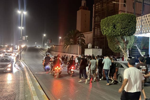 Protesters block entrances of NOC-affiliated companies over power outages in Tripoli TRIPOLI, LIBYA - JULY 28: Protesters gather outside the buildings of companies affiliated with Libya s National Oil Corporation (NOC) in the Zahra district of Tripoli, Libya, to protest daily power outages across the country, on July 28, 2026. Demonstrators continued protests over widespread electricity cuts affecting cities nationwide. Hamza Al Ahmar Anadolu Tripoli Libya. Editorial use only. Please get in touch for any other usage.  Copyright: x2026xAnadoluxHamzaxAlxAhmarx