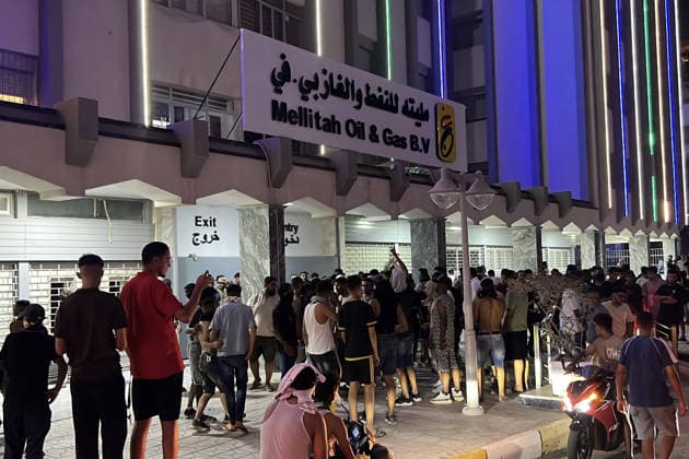 Protesters block entrances of NOC-affiliated companies over power outages in Tripoli TRIPOLI, LIBYA - JULY 28: Protesters gather outside the buildings of companies affiliated with Libya s National Oil Corporation (NOC) in the Zahra district of Tripoli, Libya, to protest daily power outages across the country, on July 28, 2026. Demonstrators continued protests over widespread electricity cuts affecting cities nationwide. Hamza Al Ahmar Anadolu Tripoli Libya. Editorial use only. Please get in touch for any other usage.  Copyright: x2026xAnadoluxHamzaxAlxAhmarx