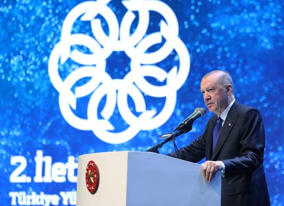 Turkish President Recep Tayyip Erdogan ANKARA, TURKIYE - JULY 28: (----EDITORIAL USE ONLY - MANDATORY CREDIT - TURKISH PRESIDENCY MUSTAFA KAMACI HANDOUT - NO MARKETING NO ADVERTISING CAMPAIGNS - DISTRIBUTED AS A SERVICE TO CLIENTS----) Turkish President Recep Tayyip Erdogan makes a speech during the 2nd Communications Council at ATO Congresium in Ankara, Turkiye on July 28, 2026. TUR Presidency Mustafa Kamaci Anadolu Ankara Turkey. Editorial use only. Please get in touch for any other usage.  Copyright: x2026xAnadoluxTURxPresidencyx xMustafaxKamacix