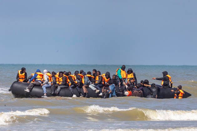 July 28, 2026, Hardelot, France: Hardelot, France. Migrants are seen aboard an inflatable boat as they attempt to cross the English Channel near Hardelot-Plage in northern France. Hardelot France  - ZUMAl94_ 20260728_zaf_l94_034 Copyright: xMarcinxNowakx