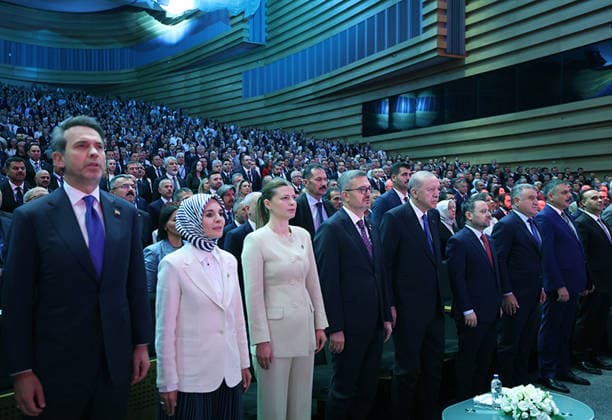 Turkish President Erdogan attends communications council meeting in Ankara Turkish President Recep Tayyip Erdogan attends the Second Communications Council meeting, organized by the Turkish Presidency s Directorate of Communications, at the Congresium Convention and Exhibition Centre in Ankara, Türkiye, on July 28, 2026. Photo by Turkish presidency apaimages Istanbul Istanbul Turkey 280726_Turkey_TPO_00(5) Copyright: xapaimagesxTurkishxpresidencyx xapaimagesx
