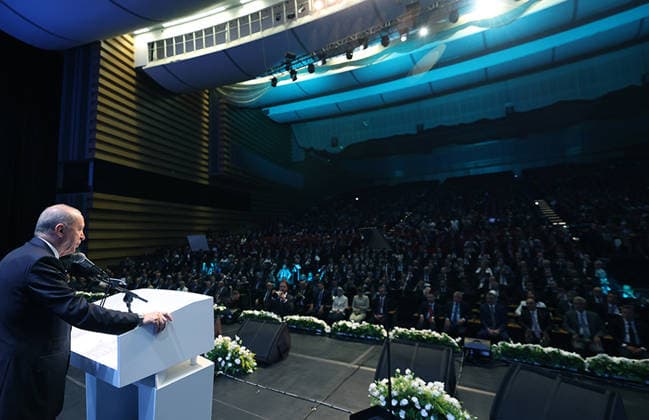 Turkish President Erdogan attends communications council meeting in Ankara Turkish President Recep Tayyip Erdogan attends the Second Communications Council meeting, organized by the Turkish Presidency s Directorate of Communications, at the Congresium Convention and Exhibition Centre in Ankara, Türkiye, on July 28, 2026. Photo by Turkish presidency apaimages Istanbul Istanbul Turkey 280726_Turkey_TPO_00(7) Copyright: xapaimagesxTurkishxpresidencyx xapaimagesx