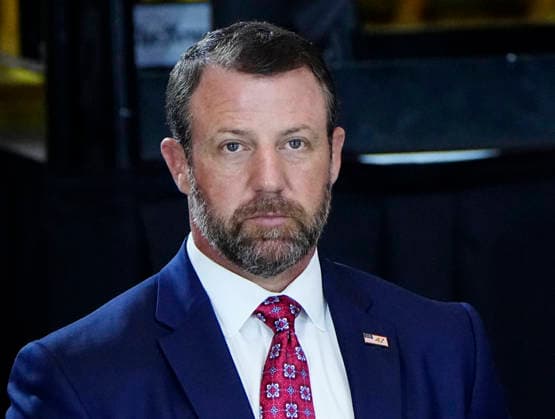 Secretary of Homeland Security Markwayne Mullin attends a private ceremony to honor the late Sen. Lindsey Graham, R-SC, in the Rotunda of the U.S. Capitol in Washington, DC on Tuesday, July 28, 2026. Graham, who served in Congress for 31 years, died on July 11 at the age of 71.  WAP20260728903 BONNIExCASH