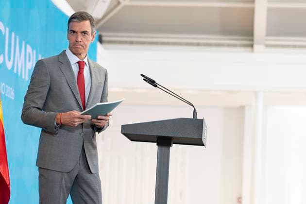 July 28, 2026, Madrid, Madrid, Spain: Prime Minister Pedro Sanchez during the press conference, reviewed the political year before the summer recess and presented the periodic accountability report Cumplindo at the Moncloa Complex, on 28 July, 2016 in Madrid, Spain Madrid Spain  - ZUMAs197 20260728_aaa_s197_024 Copyright: xAtilanoxGarciax