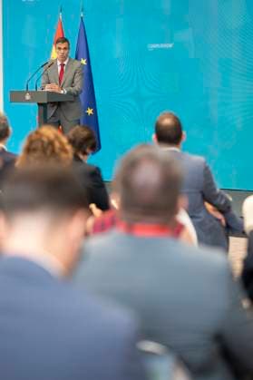 July 28, 2026, Madrid, Madrid, Spain: Prime Minister Pedro Sanchez during the press conference, reviewed the political year before the summer recess and presented the periodic accountability report Cumplindo at the Moncloa Complex, on 28 July, 2016 in Madrid, Spain Madrid Spain  - ZUMAs197 20260728_aaa_s197_041 Copyright: xAtilanoxGarciax