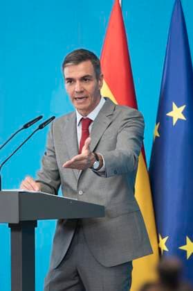 July 28, 2026, Madrid, Madrid, Spain: Prime Minister Pedro Sanchez during the press conference, reviewed the political year before the summer recess and presented the periodic accountability report Cumplindo at the Moncloa Complex, on 28 July, 2016 in Madrid, Spain Madrid Spain - ZUMAs197 20260728_aaa_s197_031 Copyright: xAtilanoxGarciax