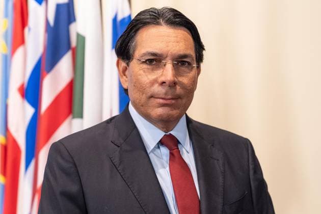 July 28, 2026, New York, New York, USA: Ambassador Danny Danon of Israel speaks to the press ahead of Security Council meeting on The situation in the Middle East, including the Palestinian question: Quarterly Open Debate at UN Headquarters in New York, NY on July 28, 2026. New York USA  - ZUMAr339 20260728_znp_r339_008 Copyright: xLevxRadinx