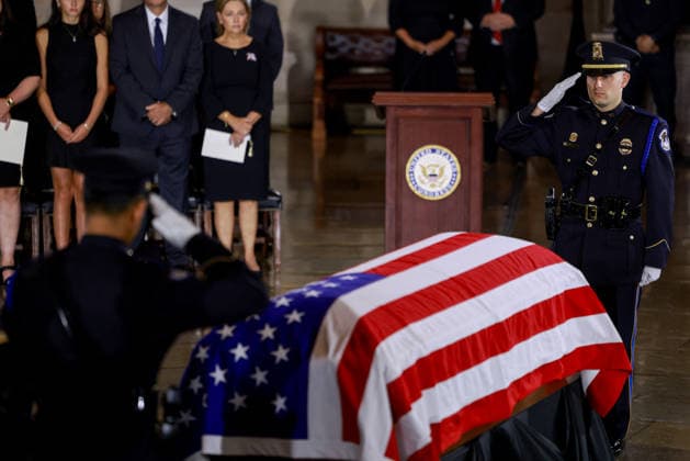 Lindsey Graham Memorial Service in the US Capitol The casket of late Republican Senator Lindsey Graham during a ceremony in the rotunda of the US Capitol in Washington, DC, US, on Tuesday, July 28, 2026. Lindsey Graham, the South Carolina senior senator and foreign policy hawk who changed from a Donald Trump skeptic to one of the US president s strongest allies, died on July 11 at the age of 71. Photo by Tierney L. Cross Pool via CNP ABACAPRESS.COM Washington District of Columbia United States  Copyright: xCNP ABACAx