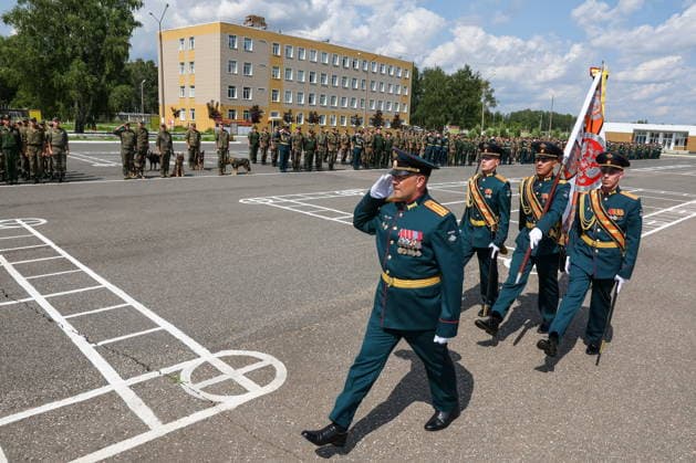 RUSSIA, MUROM - JULY 28, 2026: A ceremony to award the Order of Alexander Nevsky to the 1st Guards Engineer-Sapper Brigade of the Russian Engineering Troops. Alexander Ryumin TASS  95565237