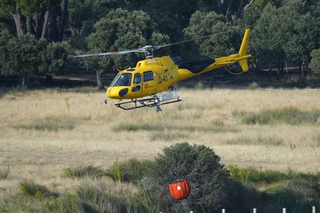 Helicopters help fight fires in San Martin de Valdeiglesias, west of Madrid, Spain, Tuesday, July 28, 2026 Cordon Press 