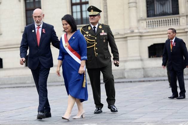 Peru s newly elected President Fujimori s swearing-in ceremony in Lima LIMA, PERU - JULY 28: Peruvian President Keiko Fujimori arrives at the Government Palace following her official presidential inauguration ceremony on July 28, 2026, in Lima, Peru. Klebher Vasquez Anadolu Lima Peru. Editorial use only. Please get in touch for any other usage.  Copyright: x2026xAnadoluxKlebherxVasquezx