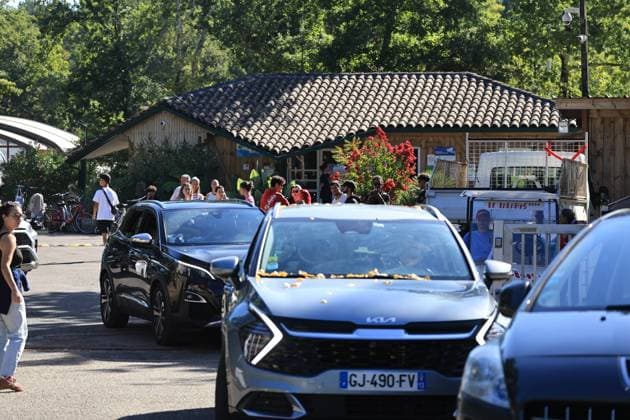 Saumos Fire: Evacuation of Campgrounds and Exodus to Lacanau PHOTOPQR SUD OUEST Photo by Fabien Cottereau Lacanau July 28, 2026 Saumos Fire: On the orders of the Gironde Prefecture, campgrounds were evacuated to Lacanau Fire in southwestern France, July 28, 2026, Lacanau, Gironde, France  Copyright: xPHOTOPQR SUDxOUEST MAXPPPxPhotoxFabienxCottereaux 20260728SDO6295 20260728SDO6295