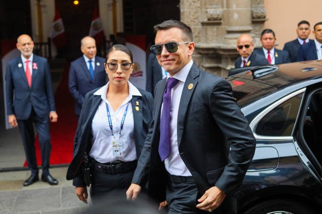 President-elect Keiko Fujimori arrives ahead of swearing-in ceremony LIMA, PERU - JULY 28: Ecuador President Daniel Noboa (R) is seen as president-elect Keiko Sofia Fujimori arrives at Torre Tagle Palace ahead of her swearing-in ceremony at the Congress of the Republic in Lima, Peru, on July 28, 2026. Fujimori welcomed the presidents of Argentina, Bolivia, Chile, Ecuador, Honduras, Panama, Paraguay and Uruguay, Spain s King Felipe VI, the vice president of Colombia, the prime minister of Aruba and representative of the Kingdom of the Netherlands, as well as senior government officials, heads of state delegations and representatives of international organizations. Klebher Vasquez Anadolu Lima Peru. Editorial use only. Please get in touch f  Copyright: x2026xAnadoluxKlebherxVasquezx