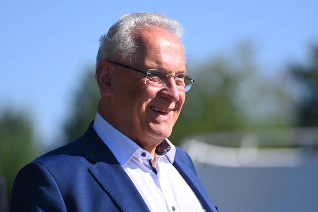 Joachim HERRMANN (Innenminister Bayern), Einzelbild,angeschnittenes Einzelmotiv,Portraet,Portrait,Porträt. Das Bayerische Kabinett tagt am 28.07.2026 auf der MS Starnberg auf dem Starnberger See. *** Joachim HERRMANN, Bavarian Minister of the Interior; single image, cropped close-up, portrait; The Bavarian Cabinet meets on July 28, 2026, aboard the MS Starnberg on Lake Starnberg
