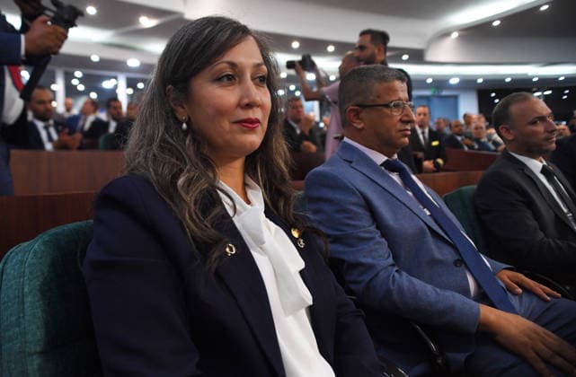 Khalida Boufadache becomes Algeria s first female speaker of parliament ALGIERS, ALGERIA - JULY 28: Khalida Boufadache becomes the country s first female Speaker of Parliament after a vote held during a session at the National People s Assembly building in Algiers, Algeria on July 28, 2026. Hamza Zait Anadolu Algiers Algeria. Editorial use only. Please get in touch for any other usage.  Copyright: x2026xAnadoluxHamzaxZaitx