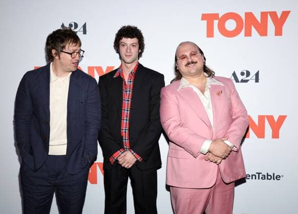 Matt Johnson, Dominic Sessa and Stavros Halkias at arrivals for TONY Premiere, Regal Union Square, New York, NY, July 28, 2026. Photo By: Eli Winston Everett Collection TONY Premiere PUBLICATIONXNOTxINxCANxCHNxFRAxITAxJPNxNORxPOLxRUSxESPxUKxUSA