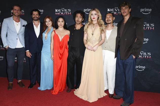 Harrison Luna, Jeff Wadlow, Tommi Rose, Lana Condor, Nico Hiraga, Kathryn Newton, Gavin Casalegno, Tarme Thapthimthong at arrivals for THE DEVIL S MOUTH Premiere, The Culver Theater, Culver City, CA, July 28, 2026. Photo By: Elizabeth Goodenough Everett Collection THE DEVIL S MOUTH Premiere PUBLICATIONXNOTxINxCANxCHNxFRAxITAxJPNxNORxPOLxRUSxESPxUKxUSA