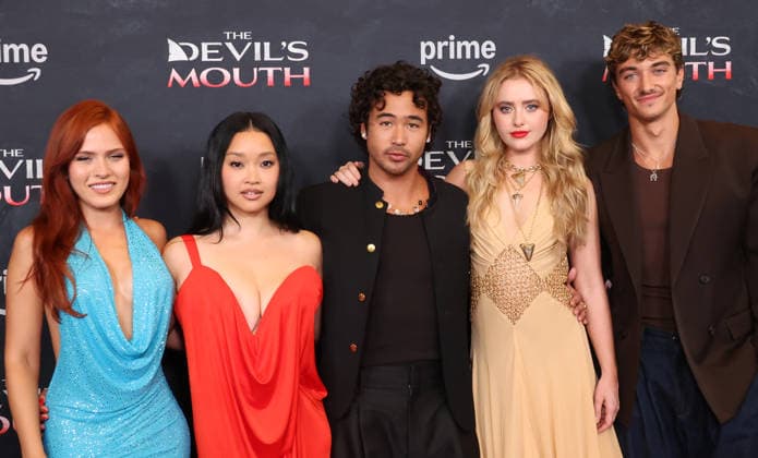 Culver City CA July 28: Tommi Rose, Lana Condor, Nico Hiraga, Kathryn Newton, Gavin Casalegno. at Los Angeles Screening Of The Devil s Mouth held at The Culver Theater in Culver City, CA. on July 28, 2026 Credit: AdMedia Culver City USA - ZUMAa123 20260728_zaa_a123_122 Copyright: xADx