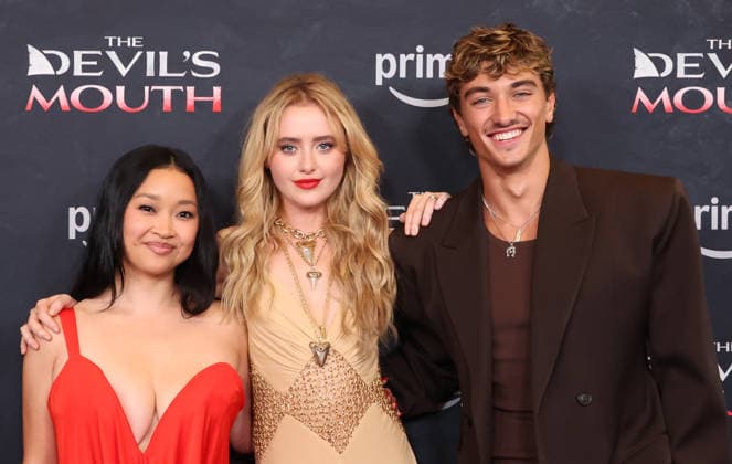 Culver City, CA, July 28: Lana Condor, Kathryn Newton, Gavin Casalegno at the Los Angeles screening of *The Devil’s Mouth*, held at the Culver Theater in Culver City, CA, on July 28, 2026. Credit: AdMedia 458614 2026 07 28 CA Culver City, United States  Copyright: xAdMediax STAR_458614_017