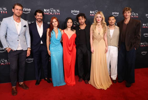 Culver City, CA, July 28: Harrison Luna, Tommi Rose, Lana Condor, Nico Hiraga, Kathryn Newton, Tayme Thapthimthong, Gavin Casalegno at the Los Angeles screening of *The Devil’s Mouth*, held at the Culver Theater in Culver City, CA, on July 28, 2026. Credit: AdMedia 458614 2026 07 28 CA Culver City United States  Copyright: xAdMediax STAR_458614_023