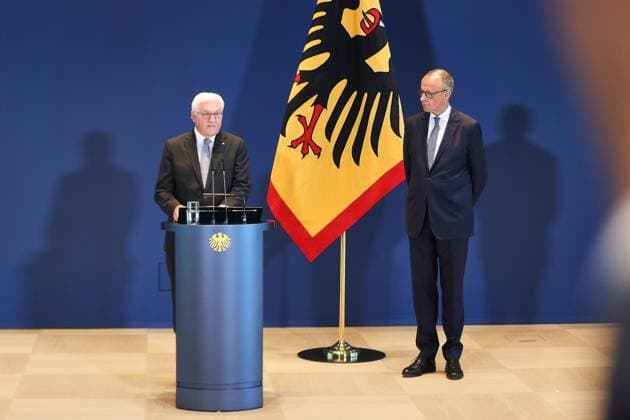 Berlin, Deutschland, 29.07.2026: Amtssitz am Spreebogen: Entlassung und Ernennung von Ministern durch den Bundespräsidenten: Frank-Walter Steinmeier und Friedrich Merz *** Berlin, Germany, July 29, 2026; Spreebogen Official Residence: Dismissal and Appointment of Ministers by Federal President Frank-Walter Steinmeier and Friedrich Merz Copyright: xdtsxNachrichtenagenturx dts_128830
