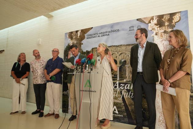 Presentation of the Latest Restoration Work at the Medina Azahara Archaeological Complex Museum The Regional Minister of Culture, Historical Heritage, and Sports, Patricia del Pozo, speaks to the media after inspecting the latest work carried out at the Medina Azahara Archaeological Site Museum July 29, 2026, in Córdoba, Andalusia, Spain July 29, 2026, Córdoba, Andalusia, Spain Córdoba, Andalusia, Spain Spain  Copyright: xGuillermoxMoralesx 7693682