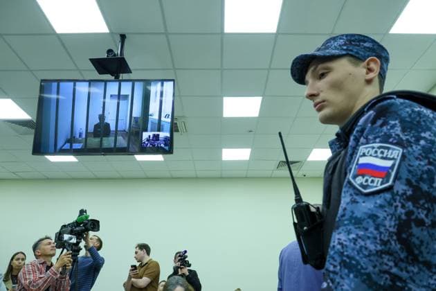 29.07.2026. Russia. Moscow. Blogger Elena Blinovskaya (on screen) during the consideration of the appeal against the verdict by the Second Court of Cassation of General Jurisdiction. In March 2025, a court sentenced Blinovskaya to 4.5 years in a penal colony in a case of large-scale tax evasion and money laundering. Alexey Belkin NEWS.ru BelkinxAlexey