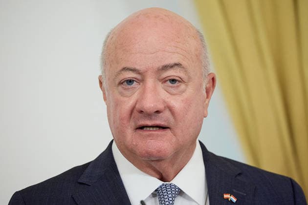 - Wien 29.07.2026 - Stocker - Frieden - Heute traf der österreichische Bundeskanzler Christian Stocker (ÖVP) im Bundeskanzleramt mit dem Premierminister von Luxemburg zu einem Arbeitsgespräch zusammen. Anschliessend gab es eine Pressekonferenz. PHOTO: Bundeskanzler Christian Stocker (ÖVP) während der Pressekonferenz im Bundeskanzleramt. Vienna (AUSTRIA) - Today, the Austrian Federal Chancellor, Christian Stocker (ÖVP), met with the Prime Minister of Luxembourg, Luc Frieden, at the Federal Chancellery for a working meeting. OVP, Oevp, government, PK, talks, EU, UE, Europe, Europa, Luxembourg, Treffen Bundeskanzler Stocker - Premierminister Frieden Luxemburg *** Vienna, July 29, 2026 Stocker Frieden Today, Austrian Federal Chancello 