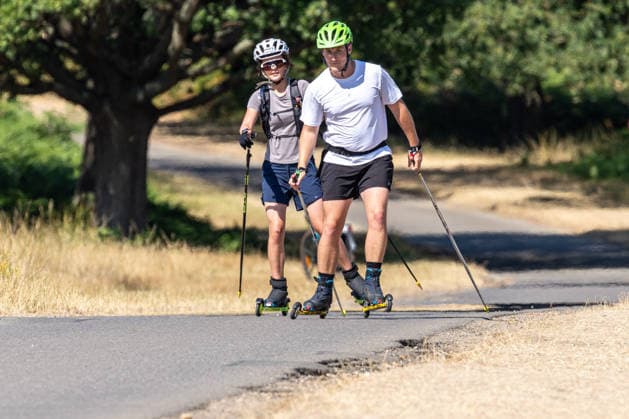 July 29, 2026, London, UK: London, UK. Roller Skiers braves the hot sunshine in a parched Richmond Park southwest London as the 4th heatwave hits London and the South East today. Weather experts have issued further high heat weather warnings for the South East with highs of over 35c expected as the heatwave conditions continue. However, cooler temperatures are expected by the weekend. London UK  - ZUMAl94_ 20260729_zaf_l94_020 Copyright: xAlexxLentatix