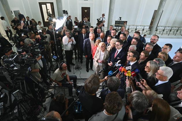 RECORD DATE NOT STATED 29.07.2026 WARSZAWA SEJM RP POSIEDZENIE SEJMU DZIEN PIERWSZY Warsaw, The 30th sitting of the Sejm of the Republic of Poland. Day 1 - Polish Parliament N Z MATEUSZ MORAWIECKI KLUB PARLAMENTARNY ROZWOJ PLUS STOWARZYSZENIE NOWY KLUB W SEJMIE POSLANKI POSLOWIE CZLONKOWIE FOT DAMIAN BURZYKOWSKI NEWSPIX.PL NEWSPIX.PL --- newspix.pl 