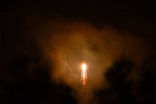 WENCHANG, CHINA - JULY 29: A Long March-7A carrier rocket carrying TL-3 (Tian Lian 3) satellites blasts off from Wenchang Spacecraft Launch Site on July 29, 2026 in Wenchang, Hainan Province of China.  Copyright: xVCGx 111657081037