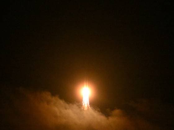 WENCHANG, CHINA - JULY 29: A Long March-7A carrier rocket carrying TL-3 (Tian Lian 3) satellites blasts off from Wenchang Spacecraft Launch Site on July 29, 2026 in Wenchang, Hainan Province of China.  Copyright: xVCGx 111657081043
