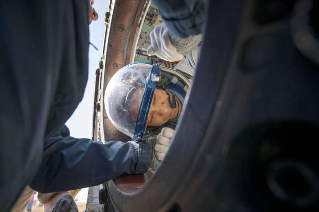 July 29, 2026, Zhezkazgan, Kazakhstan: NASA astronaut Chris Williams is helped out of the Soyuz MS-28 spacecraft moments after landing, July 26, 2026 near the town of Zhezkazgan, Kazakhstan. Williams landed with cosmonauts Sergei Mikaev and Sergey Kud-Sverchkov, after 241 days in space aboard the International Space Station. Zhezkazgan Kazakhstan - ZUMAp138 20260729_zaa_p138_020 Copyright: xBillxIngalls Nasax
